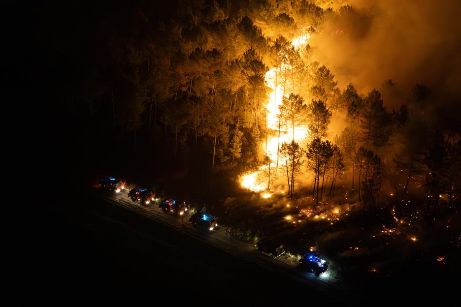 Wildfires rage in southern France