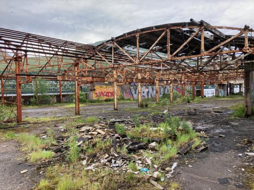 Abandoned and dilapidated former torpedo factory.