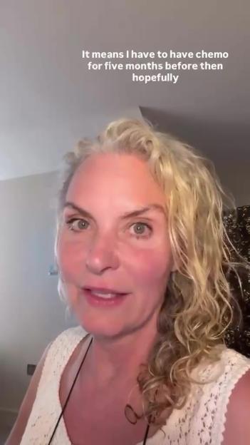 Actress Tracy Shaw discussing her breast cancer diagnosis.