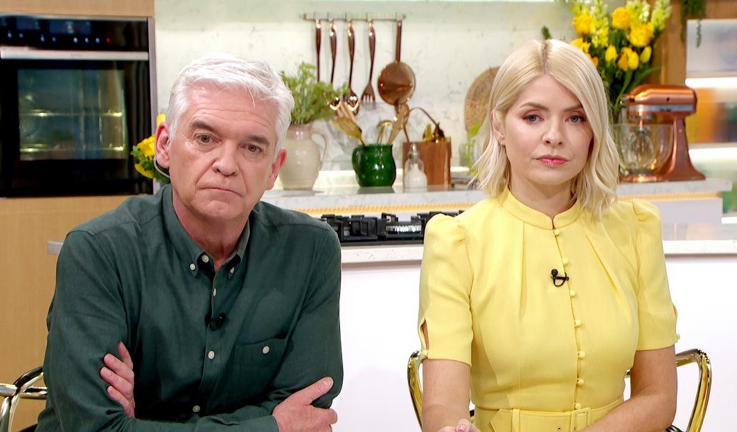 Presenters Phil and Holly look unhappy on screen due to a strained relationship.