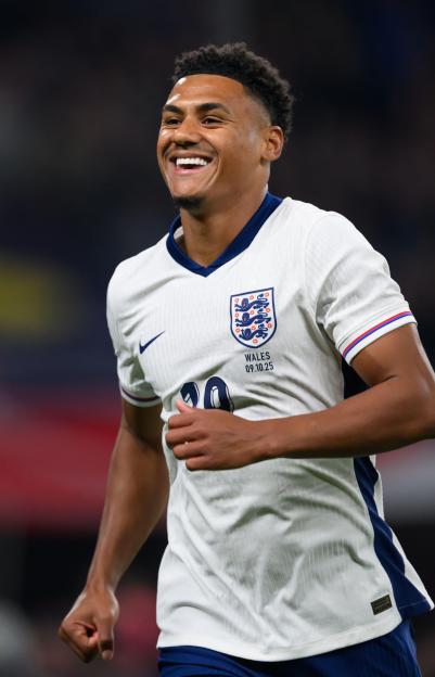 London, UK. 09th Oct, 2025. England v Wales - International Friendly - Wembley Stadium. England's Ollie Watkins celebrates his goal. Picture Credit: Mark Pain/Alamy Live News