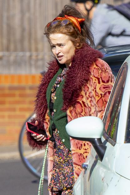 Helena Bonham-Carter is seen for the first time since leaving the set of White Lotus season 4