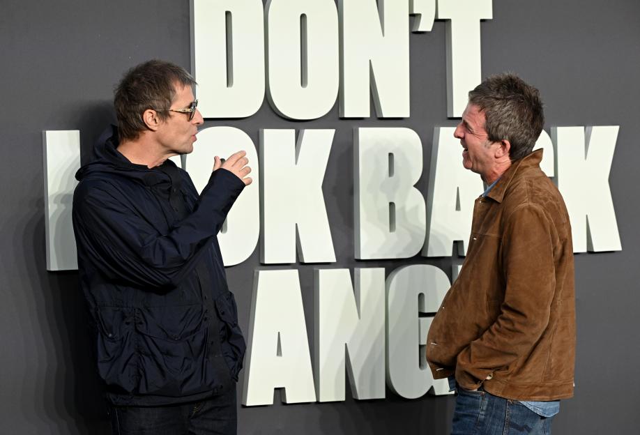 Liam and Noel Gallagher at the premiere of "Oasis: Don't Look Back In Anger."