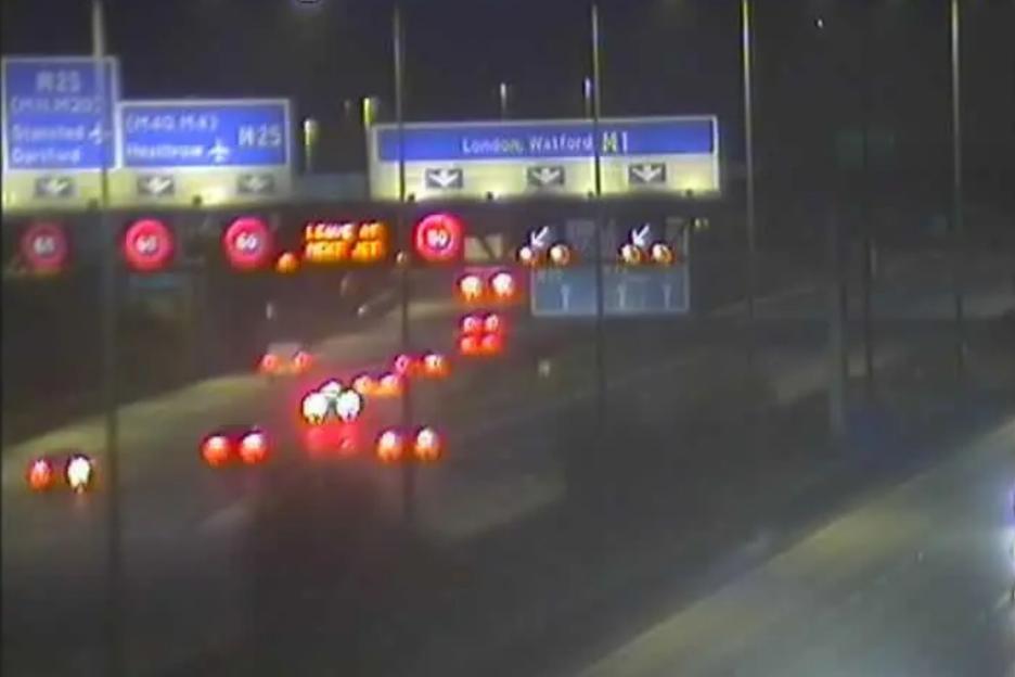 M1 Comes to a Standstill Following Crash: Drivers Warned to Steer Clear of the Area