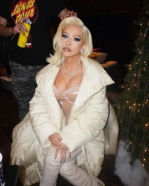 Christina Aguilera attends the GLAAD Media Awards.