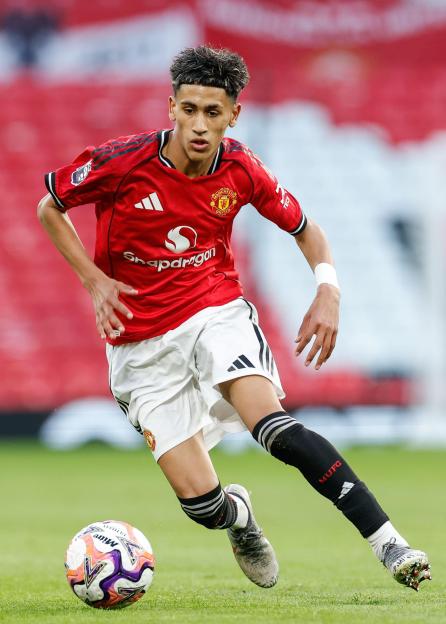 Fan Holds Realistic Toy Gun While Patting Teen Man Utd Star JJ Gabriel, 15, on the Arm