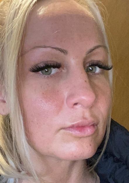 Kajsa, before she began her anti-aging routine.