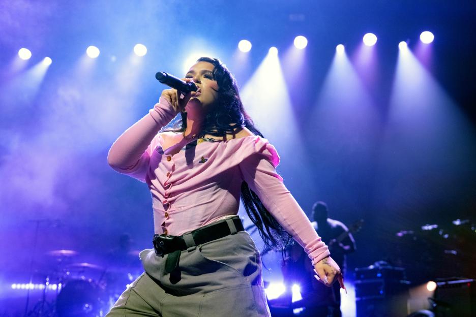 Lola Young performing during the From Down Here Tour at O2 Academy Brixton.