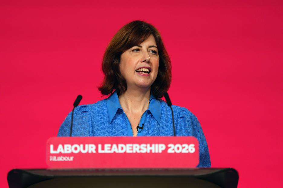 Deputy Leader of the Labour Party Lucy Powell speaking at the Trades Union Congress.