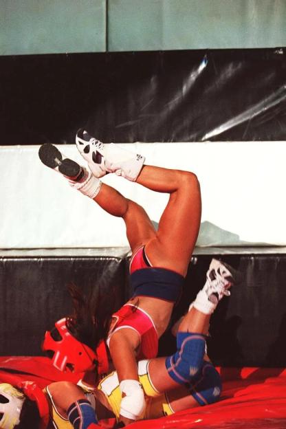 GLADIATOR JET INJURED IN FALL ON TV SHOW, LONDON, BRITAIN - 1996