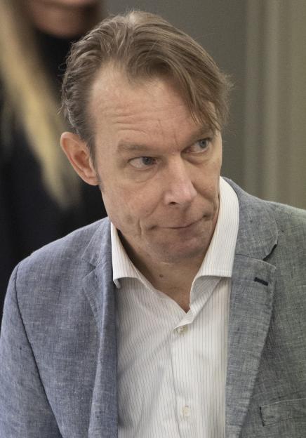 Christian Brueckner, the prime suspect in the Madeleine McCann case, looking to the side during his court appearance in Braunschweig, Germany.