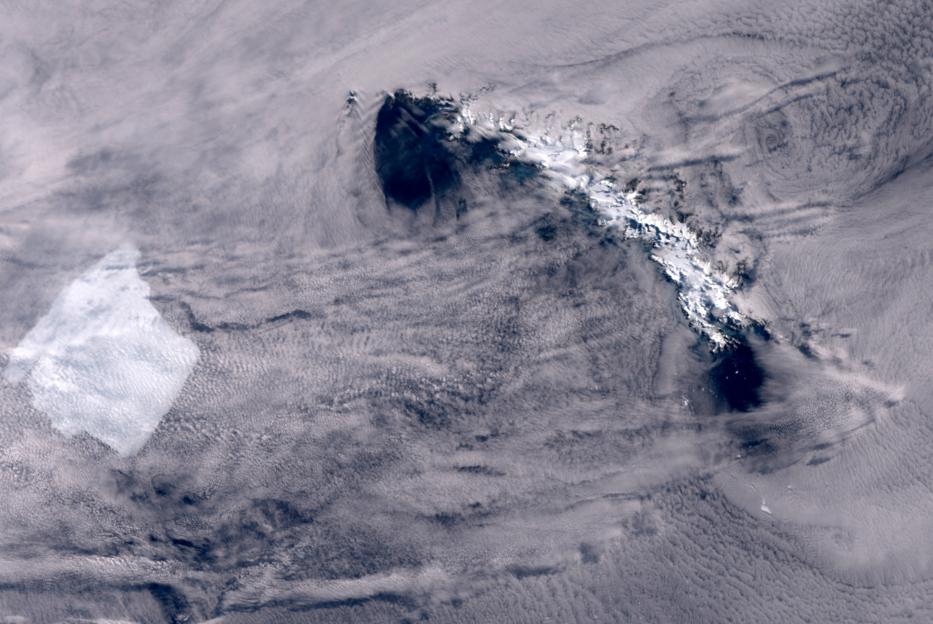 Satellite image of A23A iceberg near South Georgia Island.