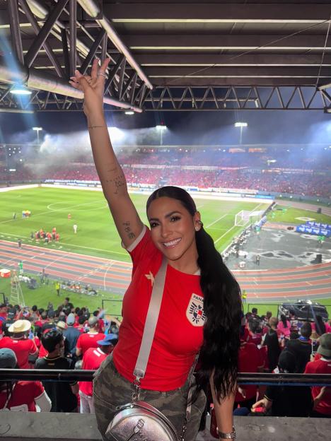 Jacky Guzman at a football game.