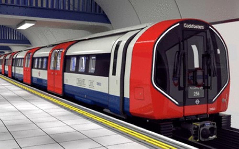 Illustration of a London Underground train.