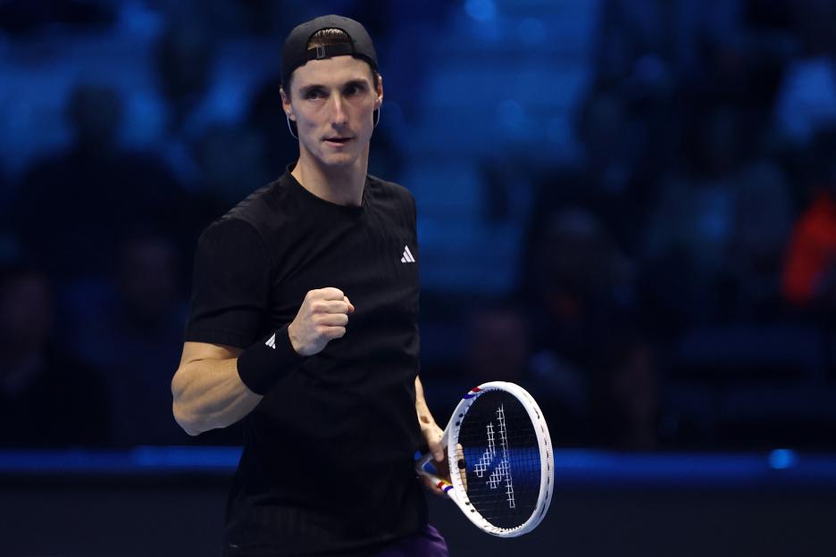 Joe Salisbury of Great Britain celebrates during the final...