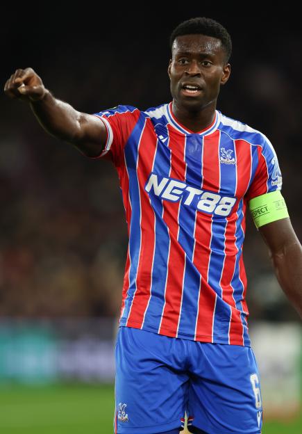 Marc Guéhi of Crystal Palace during a UEFA Conference League 2025/26 match.