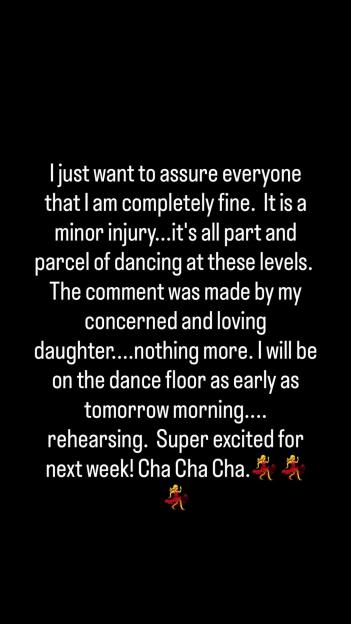 Instagram Story of Alex Kingston