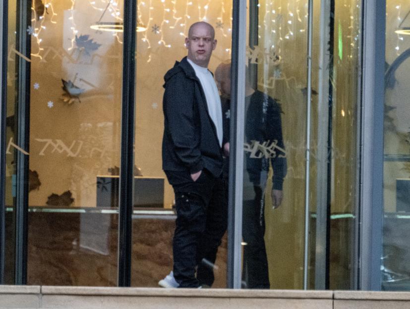 Michael Van Gerwen leaving his hotel.