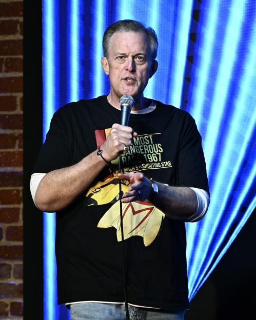 Comedian Billy Gardell performing at The Ice House Comedy Club.