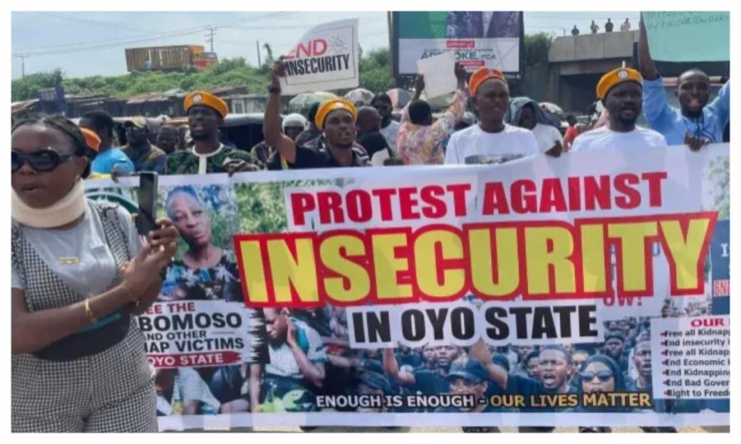 Traffic Paralysis in Ibadan: Protesters Rally for the Release of Abducted Oyo Schoolchildren