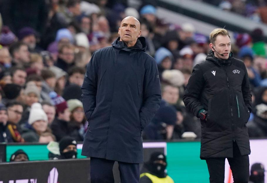 Birmingham, England, 29th January 2026. Thomas Letsch manager of Red Bull Salzburg during the Aston Villa vs FC Salzburg UEFA Europa League match at Villa Park, Birmingham. Picture credit should read: Andrew Yates / Sportimage