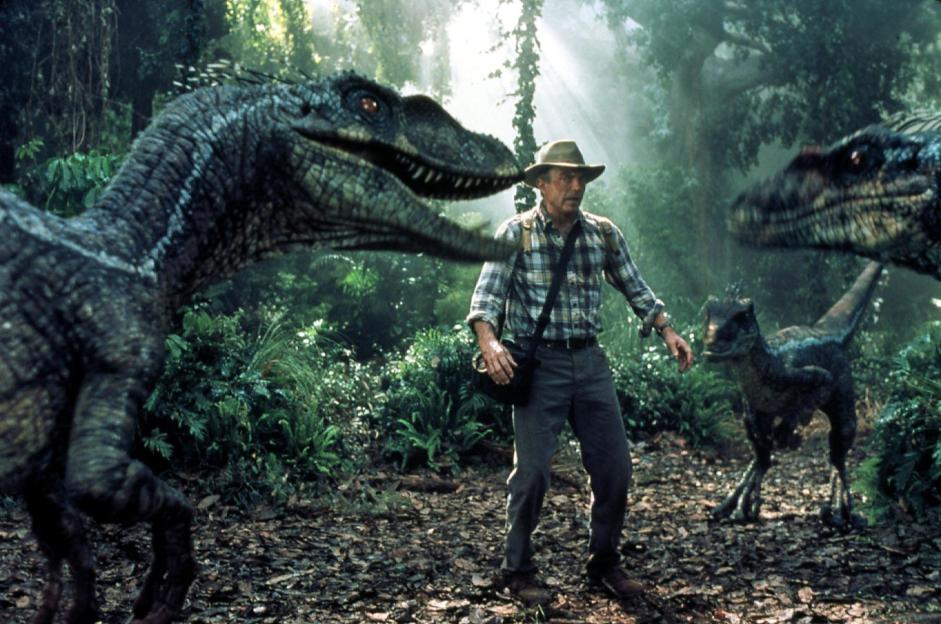 Jurassic Park Iii Jurassic Park Iii Sam Neill Dr. Grant (Sam Neill) umgeben von Dinos. *** Local Caption *** 2001 Universal