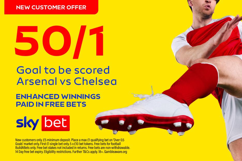 Arsenal vs Chelsea: Snag 50/1 Odds on a Goal Being Scored with Sky Bet!