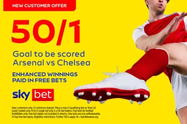 Arsenal vs Chelsea: Snag 50/1 Odds on a Goal Being Scored with Sky Bet!