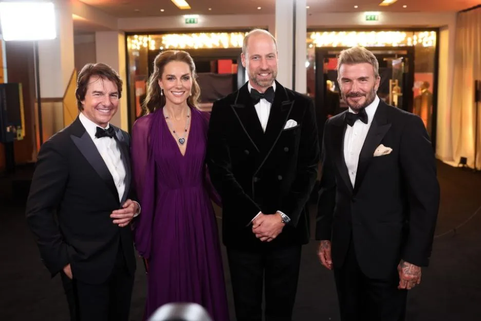 Tom Cruise, Catherine, Princess of Wales, Prince William, Prince of Wales, and David Beckham attend the "Digger" World Premiere & Royal Film Performance™.