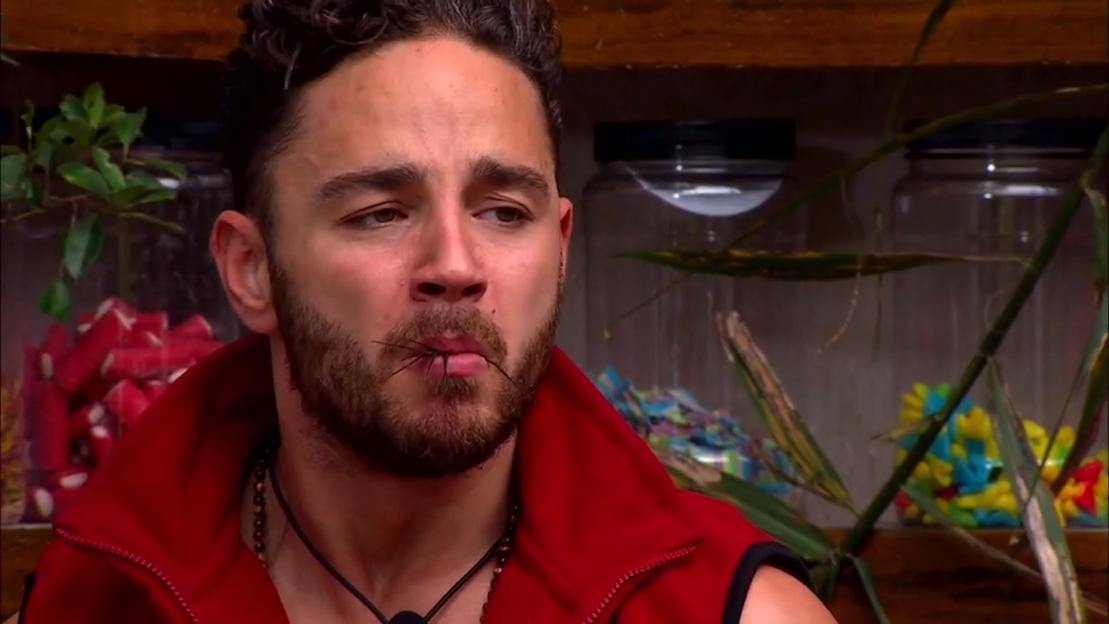 Adam Thomas undertaking the Bushtucker Trial, Pick 'N' Critz.