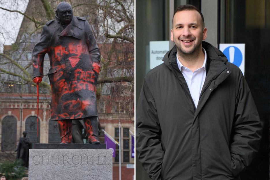 Green Party Leader Zack Polanski Under Fire for Allegedly Laughing at Pro-Palestine Vandalism of Churchill Statue