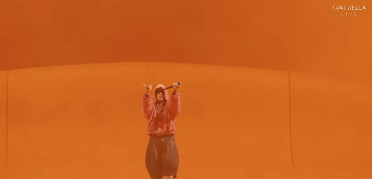 Justin Bieber performing at Coachella.