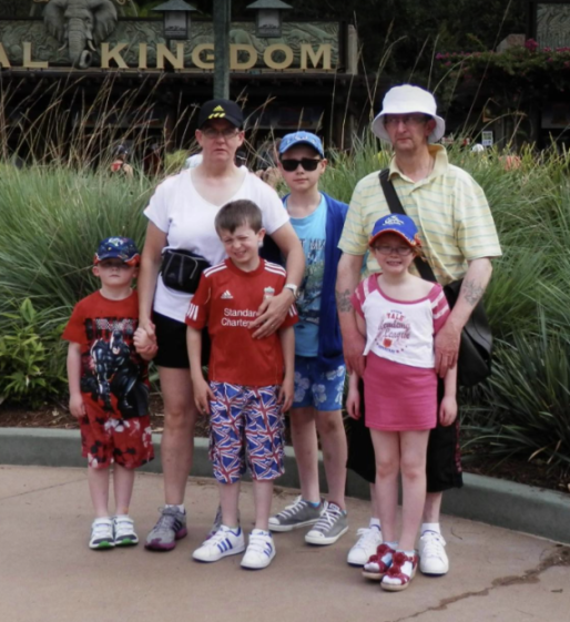 William 'Pat' McCormick, Alison McCormick, and their children, including Morgan on the far right.