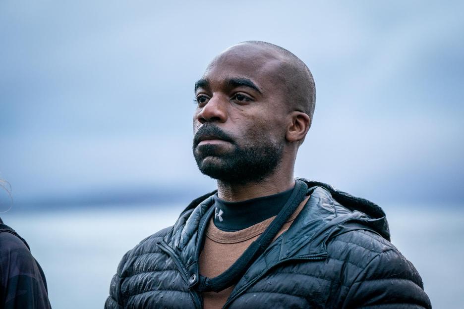 Ore Oduba during filming of Celebrity SAS: Who Dares Wins.