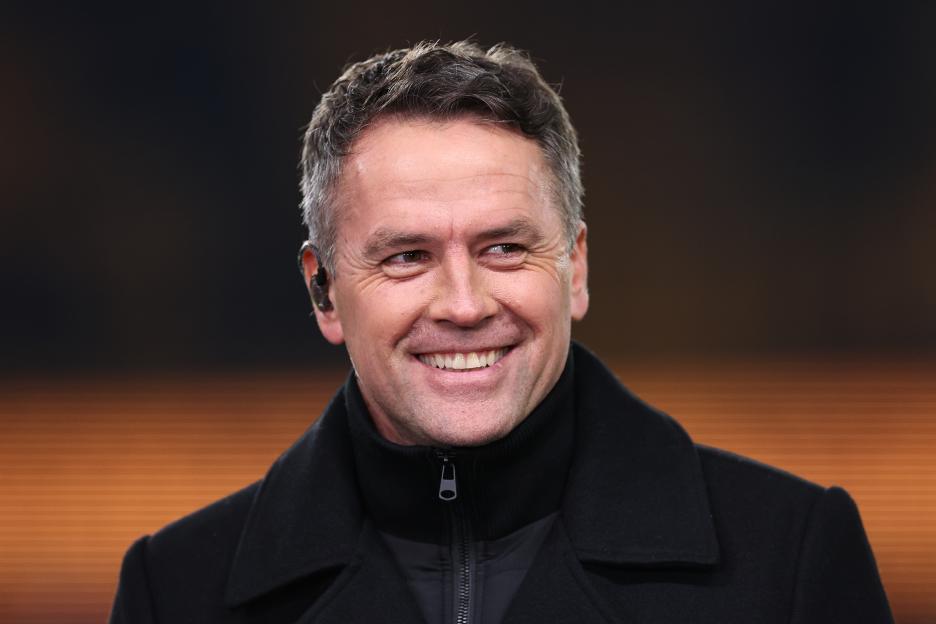 Michael Owen working as a television pundit.