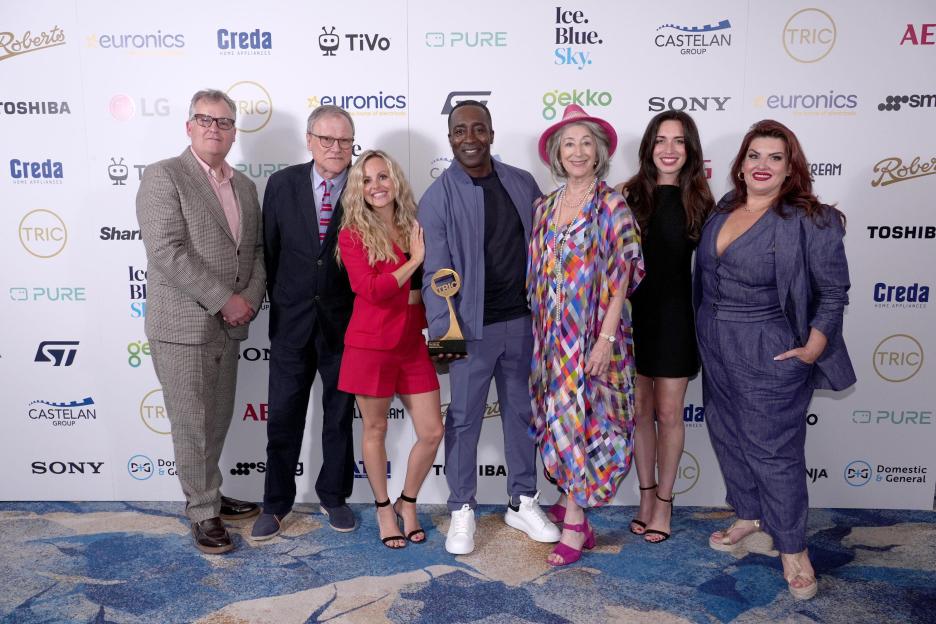 Cast members of Coronation Street with their Soap of the Year award at the TRIC Awards in London.