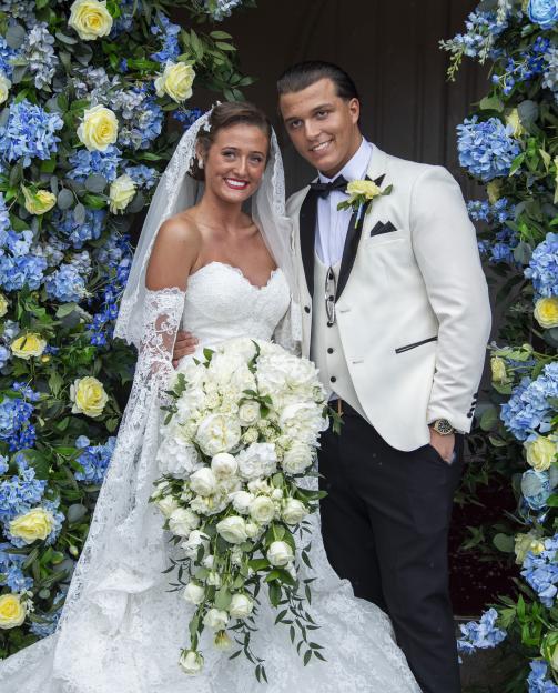 Noah and Venezuela Price at their wedding.