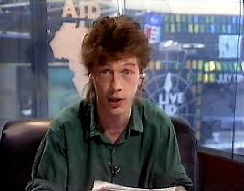 Andy Kershaw at Live Aid.