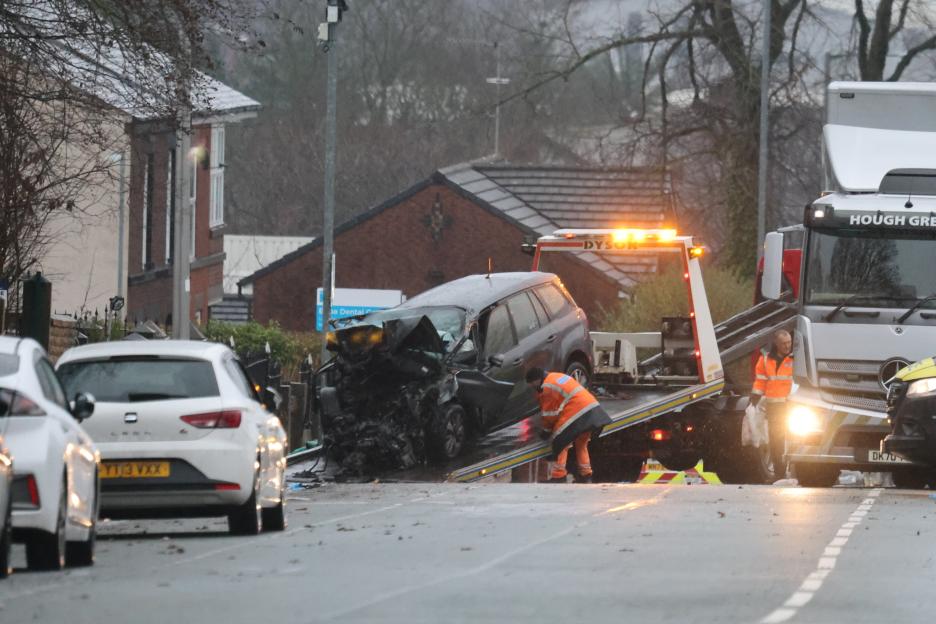 Police and emergency crews at early hours horror car smash