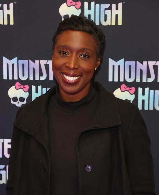 Jeanette Kwakye smiling at the Nickelodeon "Monster High 2" screening.