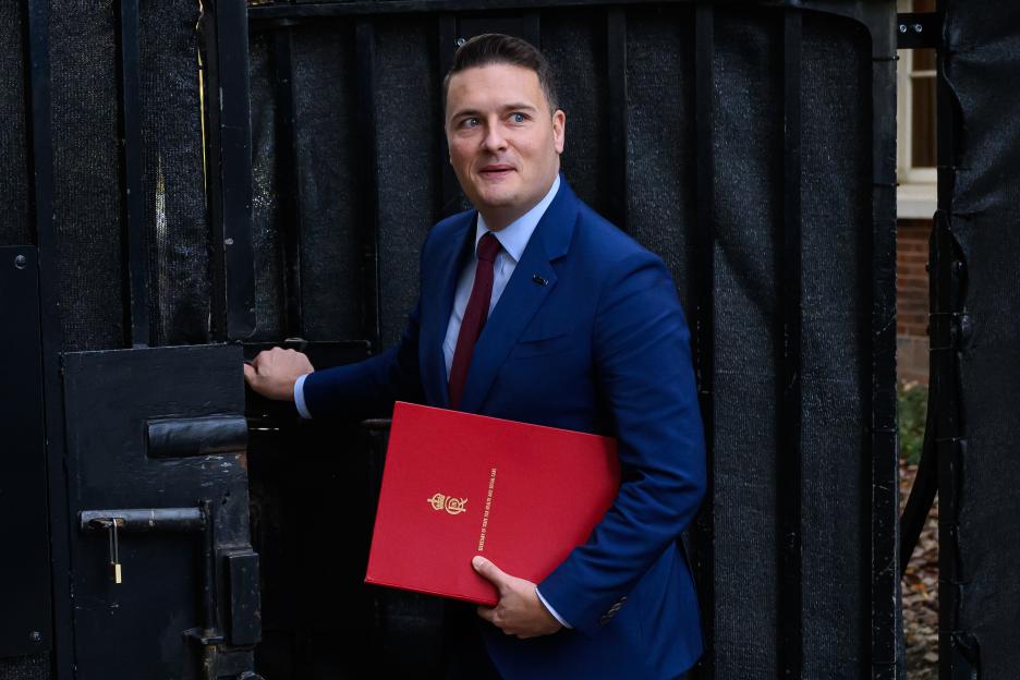 Health Secretary Wes Streeting leaving Downing Street.