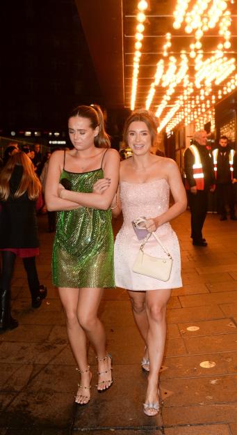 Dani Dyer and Sunnie Jo Dyer leaving the "Wicked: For Good" European Premiere.