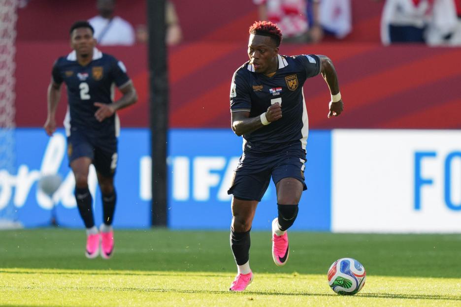Toronto, Ciudad de Mexico, Canada. 23rd June, 2026. Jose Luis Rodriguez 07 of Panama runs with the ball during the 2026 FIFA World Cup Group L match between Panama and Croatia at Toronto Stadium. on June 23, 2026 in Toronto, Canada. (Credit Image: ¿