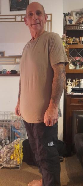 Grandad loses half his body weight after worrying he wouldn't see his 60s