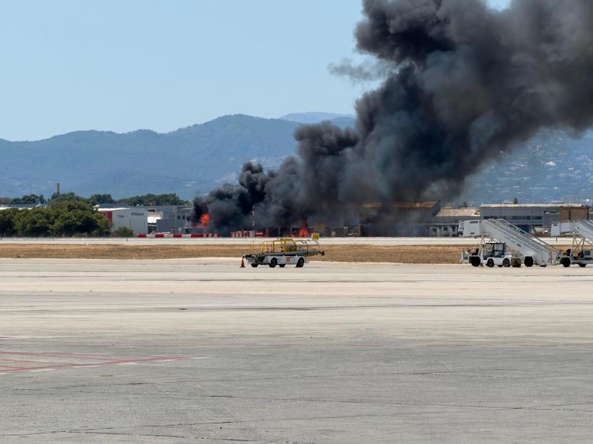 Massive Fire Breaks Out Near Majorca Airport, Flames Threaten Runway Amid Reports of Explosions