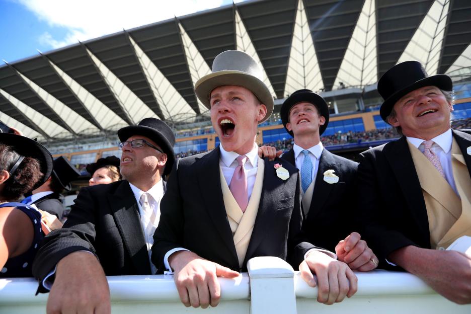 Racegoers enjoying Royal Ascot.