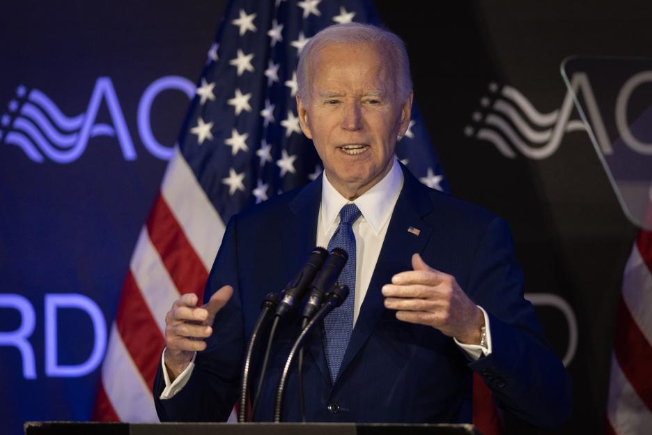 Former President Joe Biden speaks at the ACRD conference.