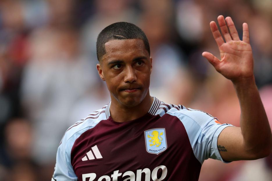 Birmingham, UK. 03rd May, 2025. Youri Tielemans of Aston Villa waves. Premier League match, Aston Villa v Fulham at Villa Park in Birmingham on Saturday 3rd May 2025. this image may only be used for Editorial purposes. Editorial use only, pic by Andr