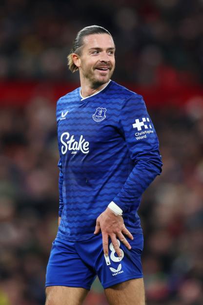 Jack Grealish of Everton smiles during a match.