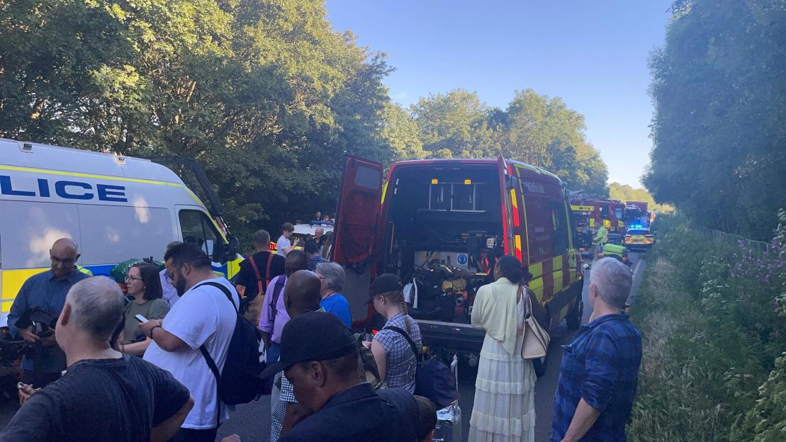 Train Collision in bedford, britain